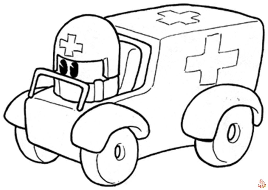 coloriage ambulances