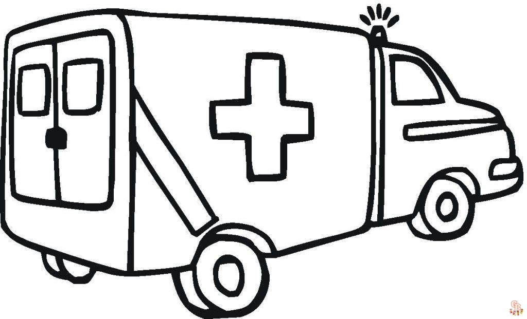 coloriage ambulances