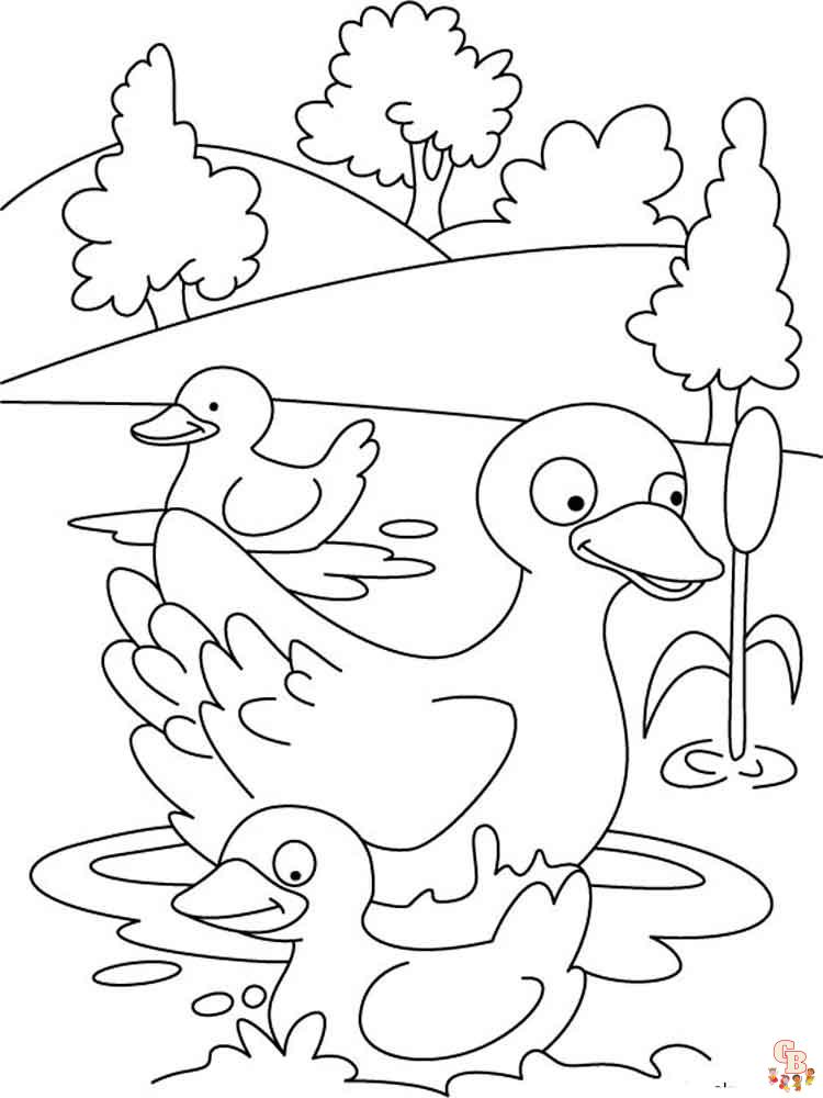 coloriage canard