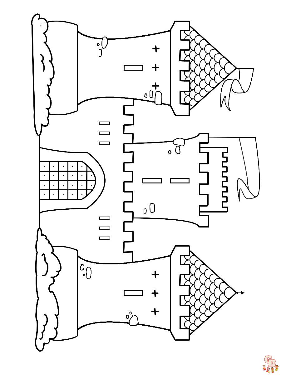 coloriage chateau