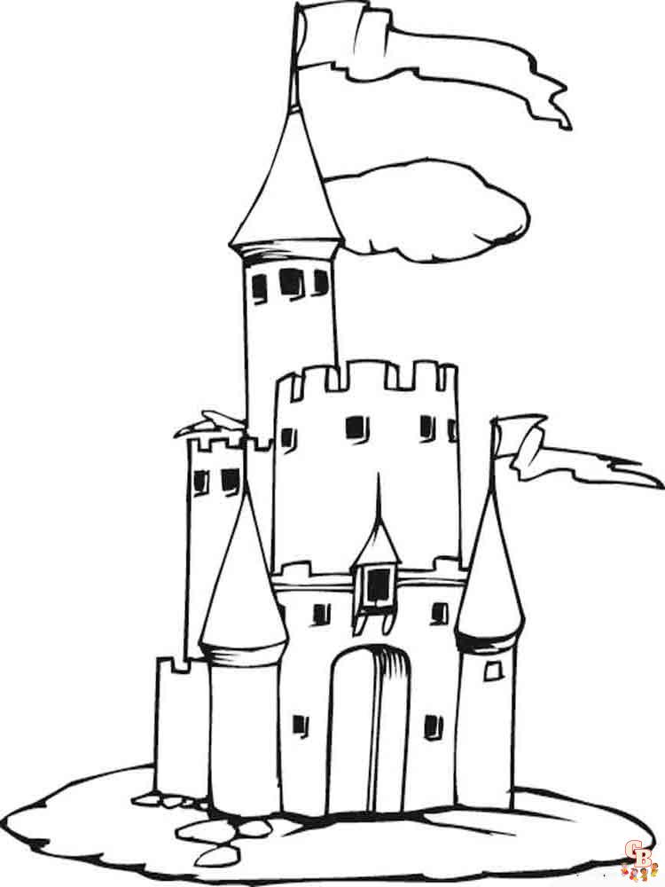 coloriage chateau