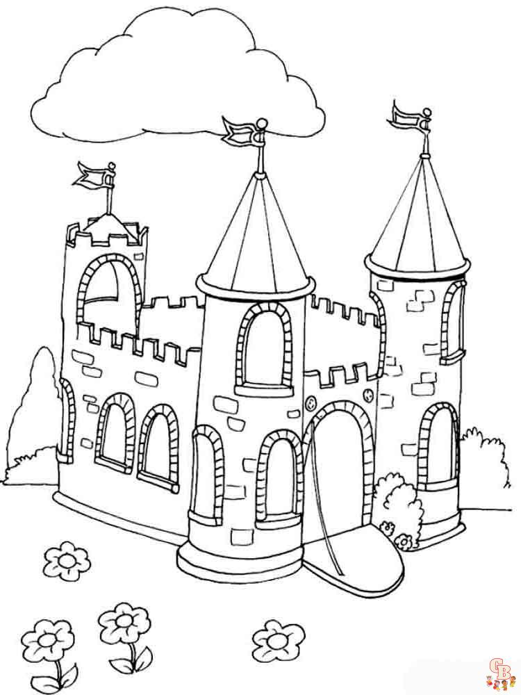 coloriage chateau