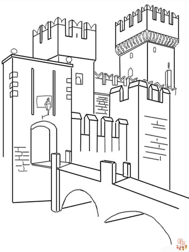 coloriage chateau