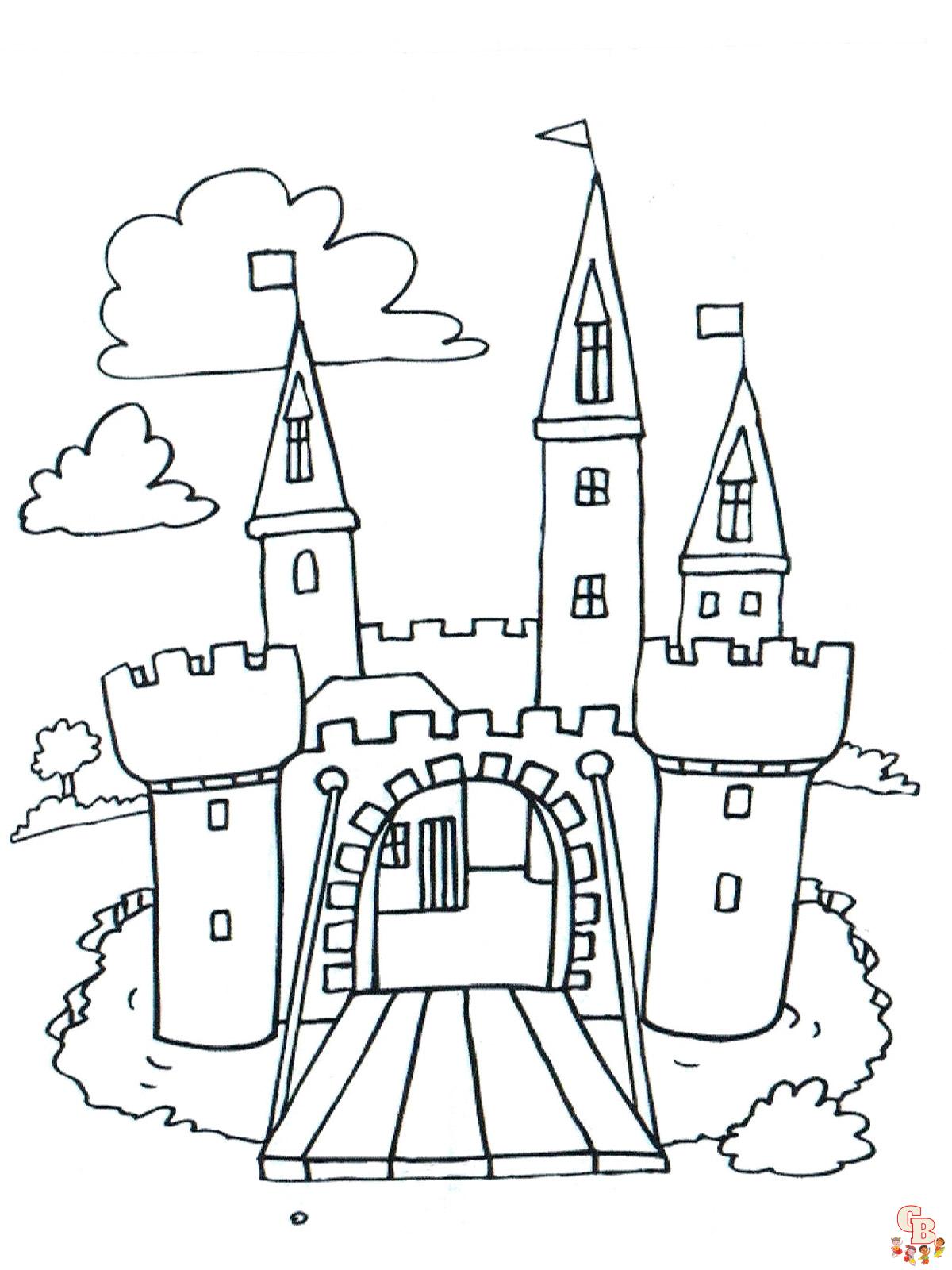 coloriage chateau