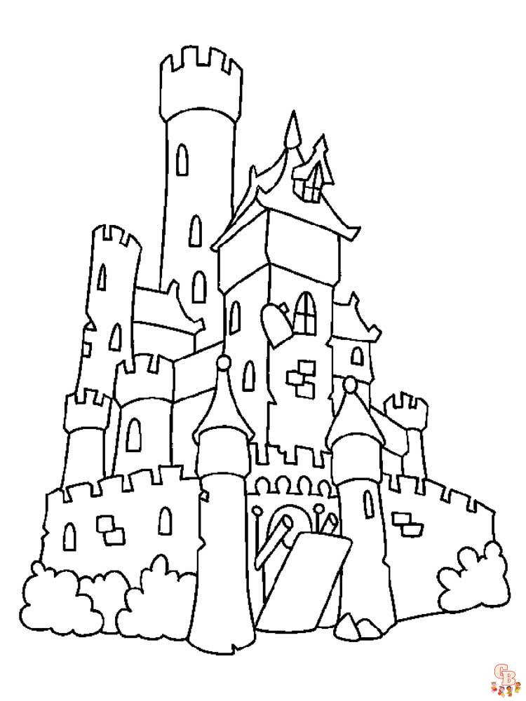 coloriage chateau