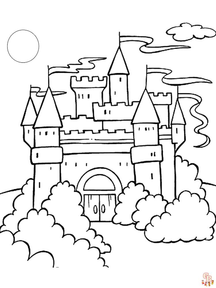 coloriage chateau