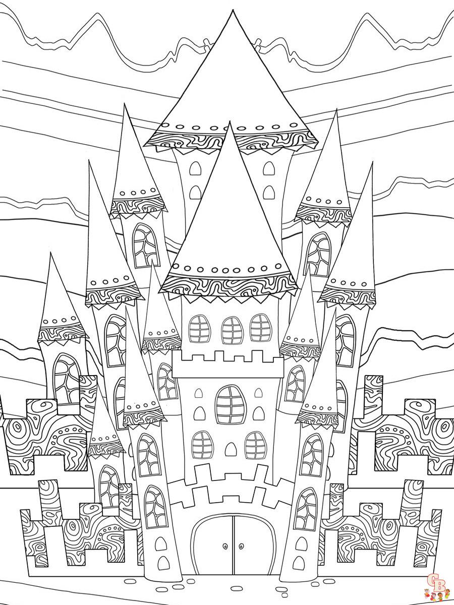 coloriage chateau