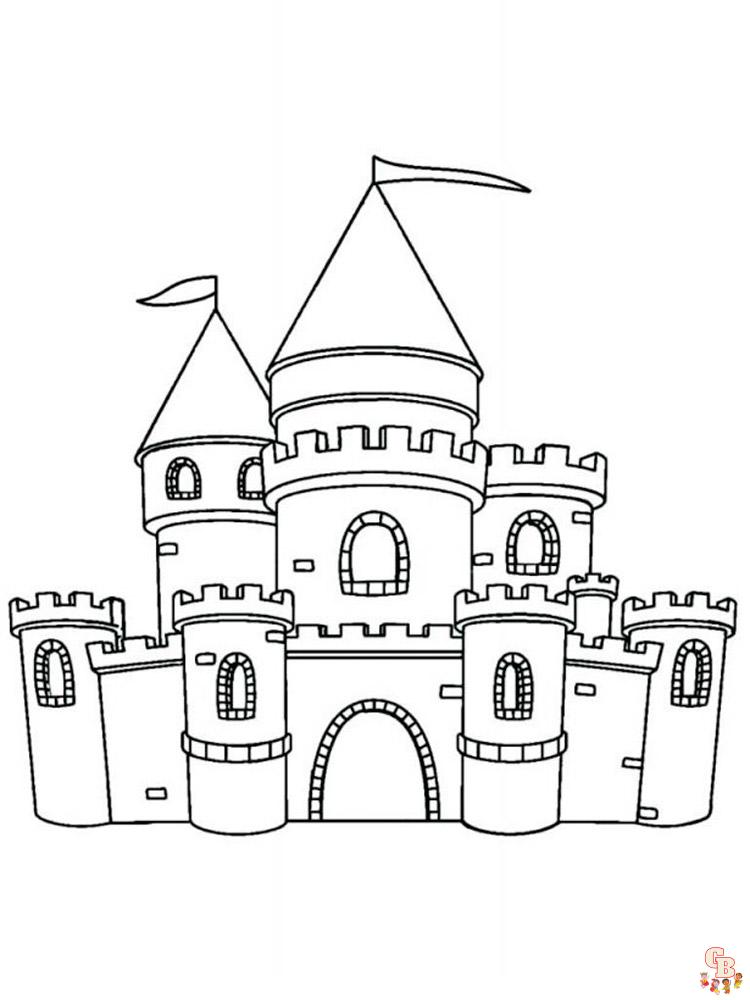 coloriage chateau