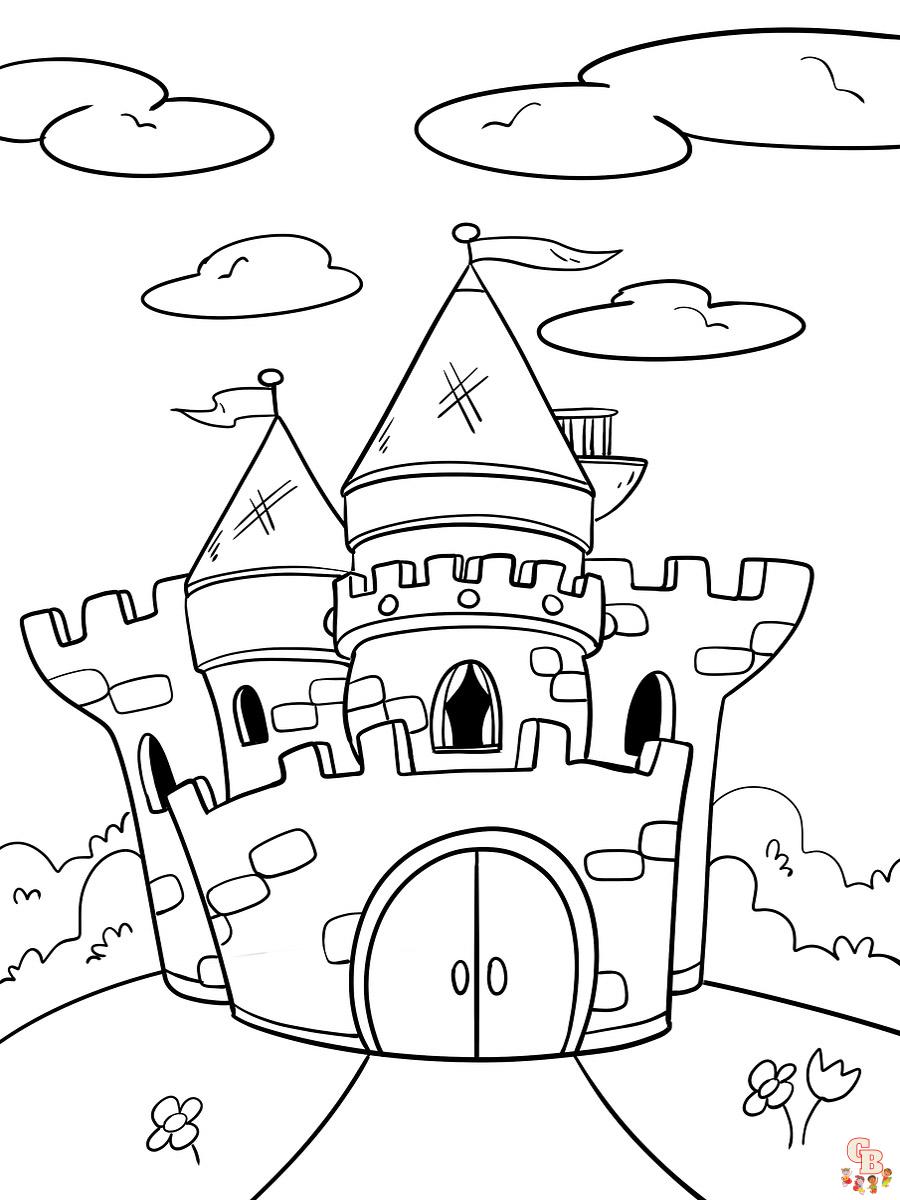 coloriage chateau