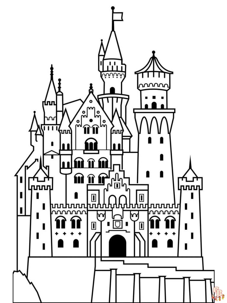 coloriage chateau