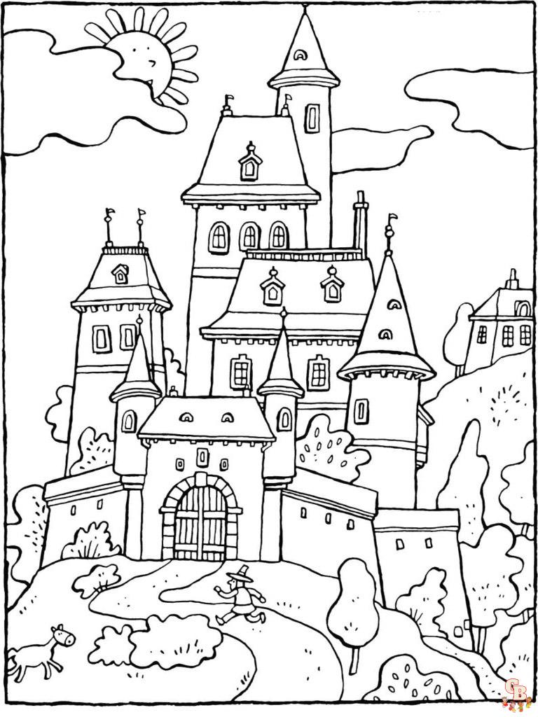 coloriage chateau