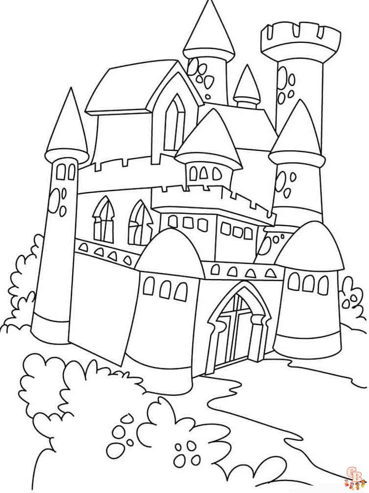 coloriage chateau