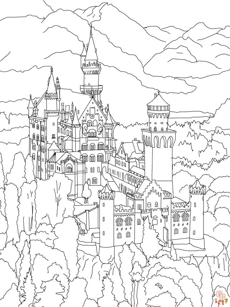 coloriage chateau