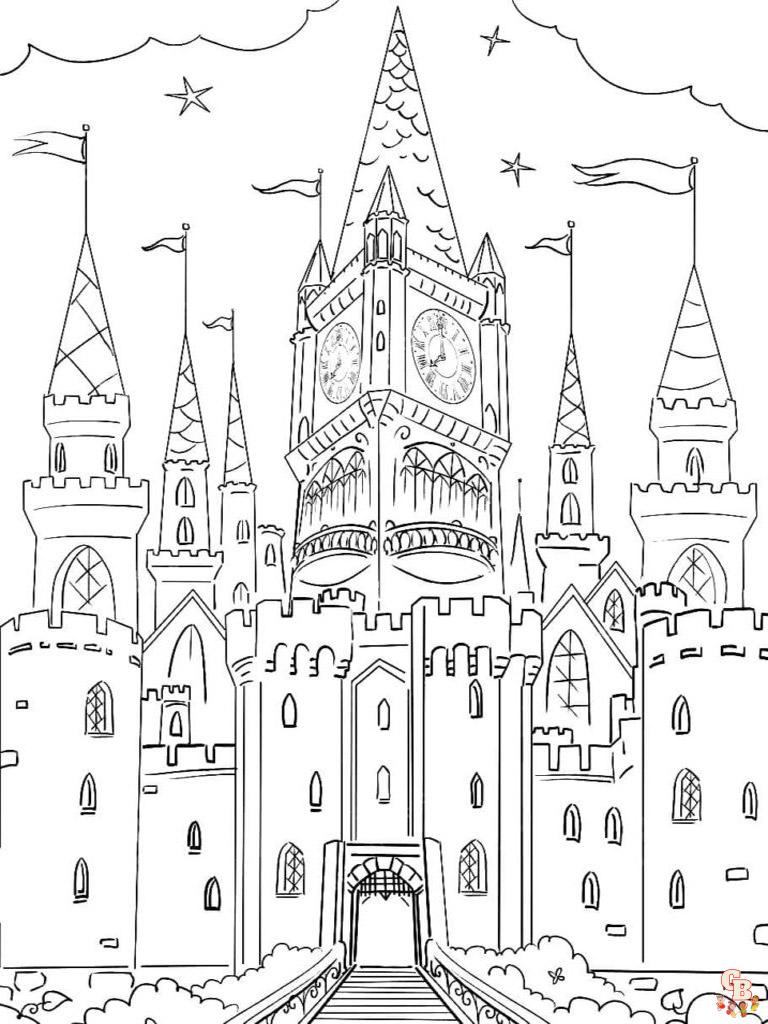 coloriage chateau