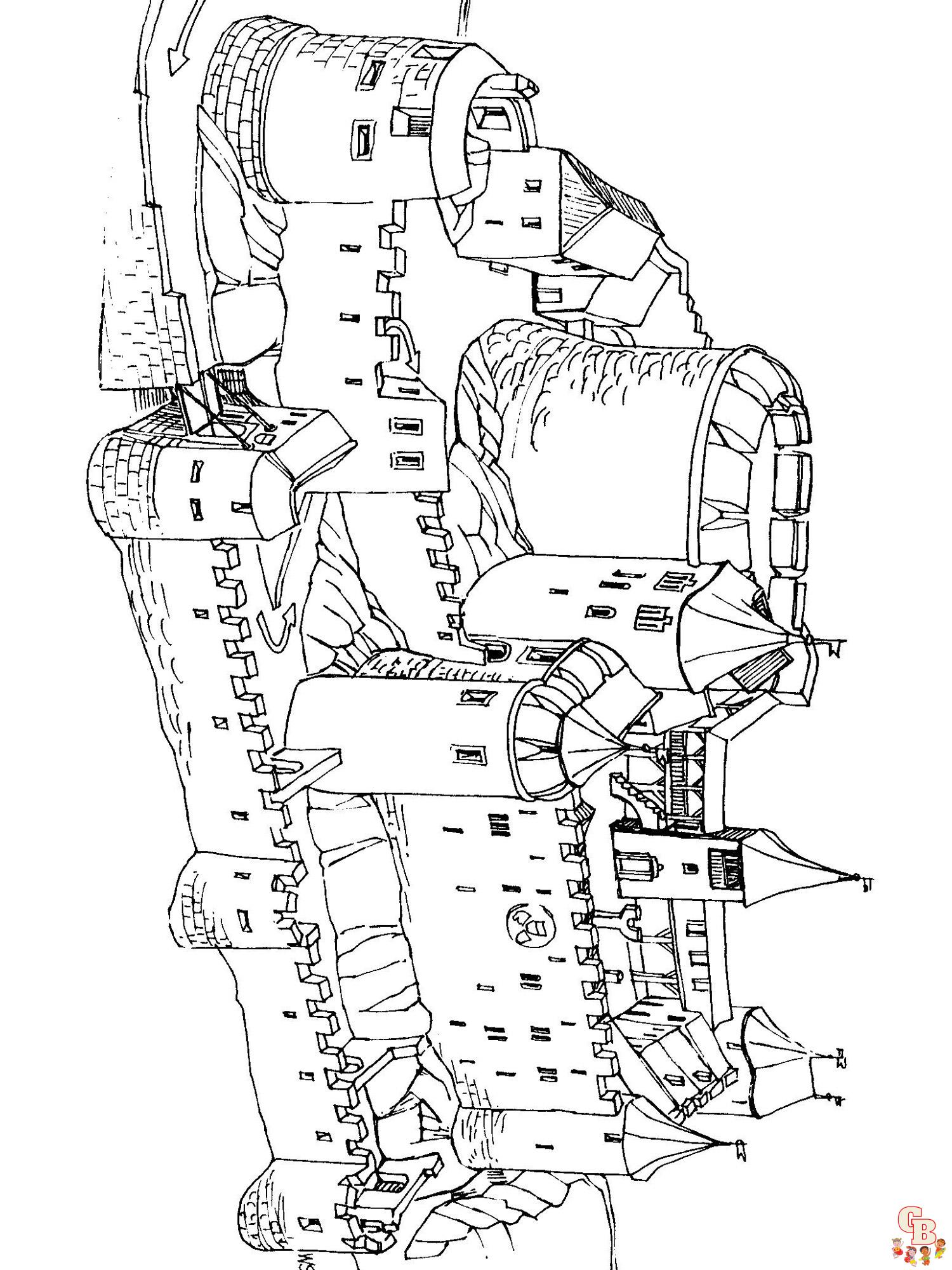 coloriage chateau