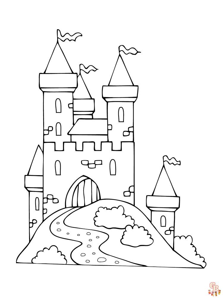 coloriage chateau