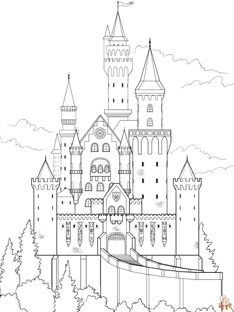 coloriage chateau