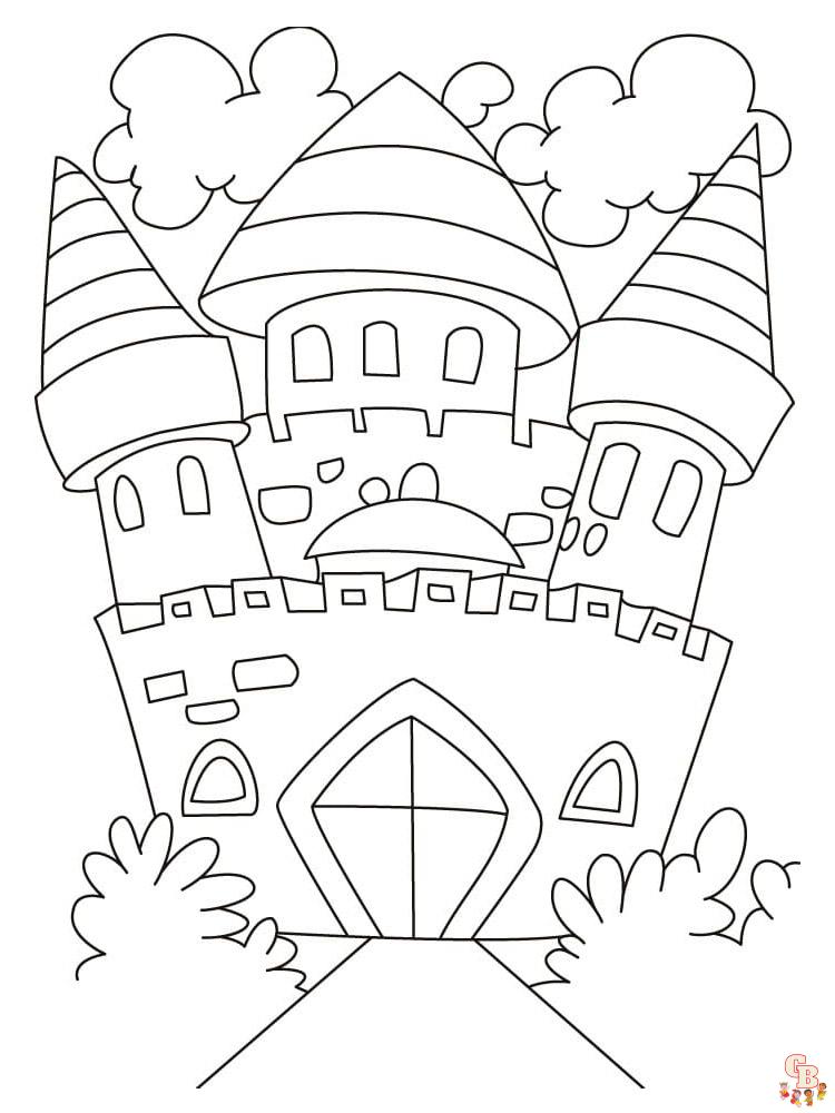 coloriage chateau