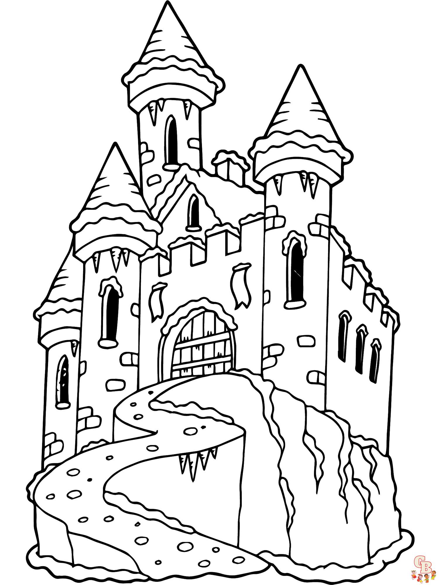 coloriage chateau