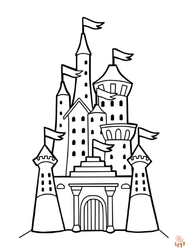 coloriage chateau