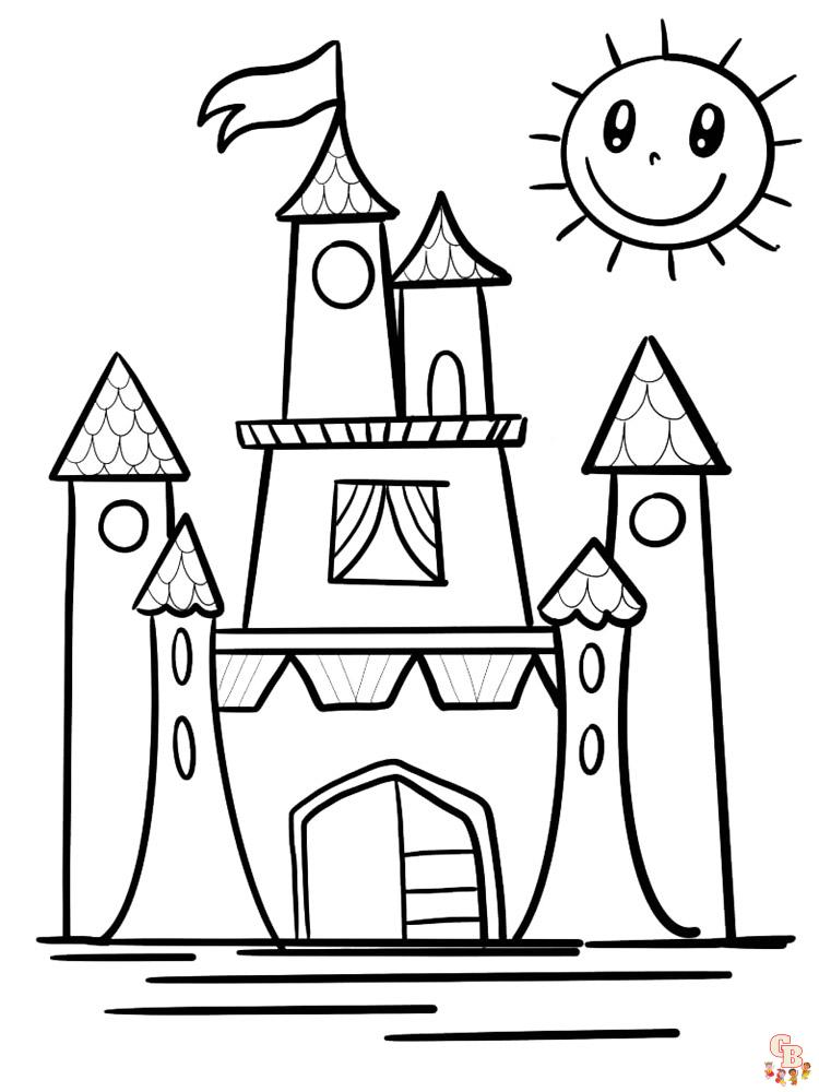 coloriage chateau