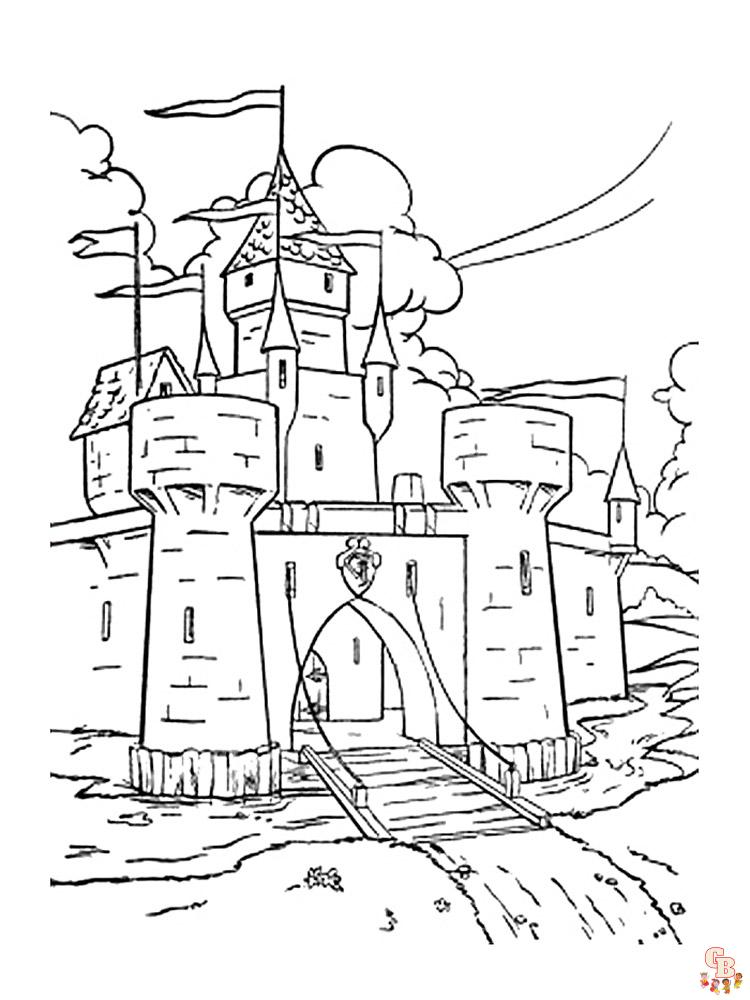 coloriage chateau