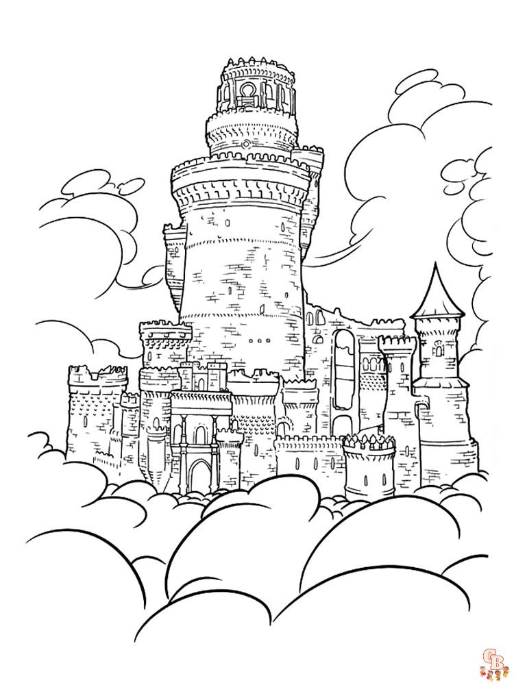 coloriage chateau