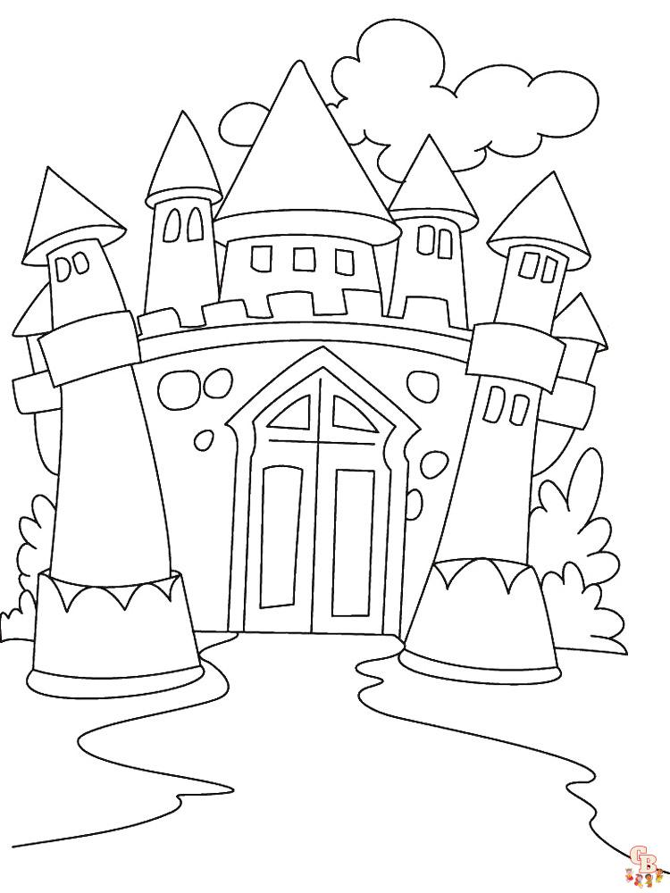 coloriage chateau