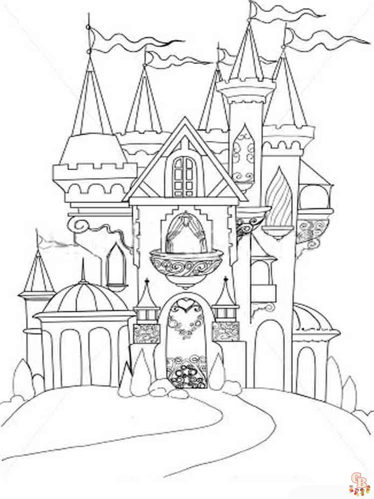 coloriage chateau