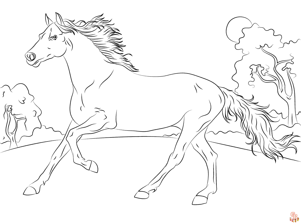 coloriage cheval