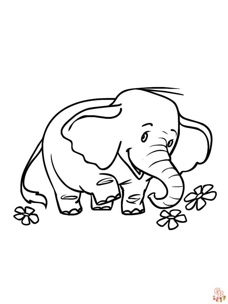 coloriage elephants