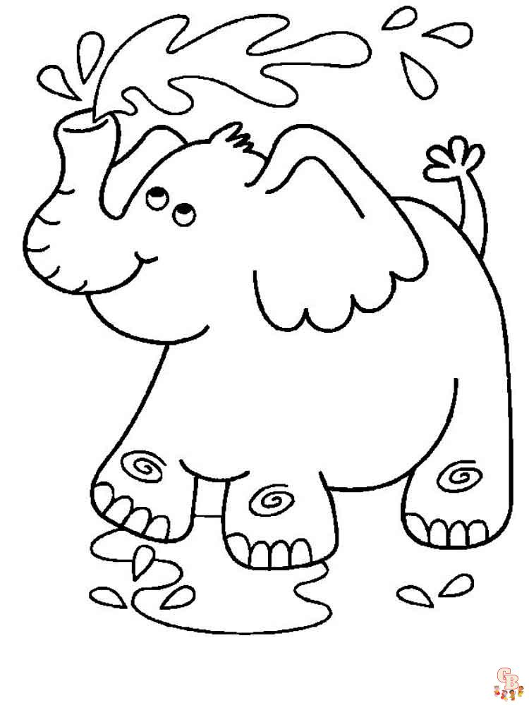 coloriage elephants