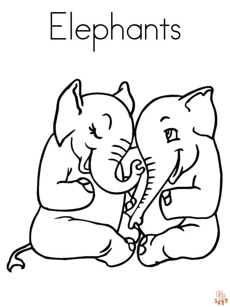 coloriage elephants