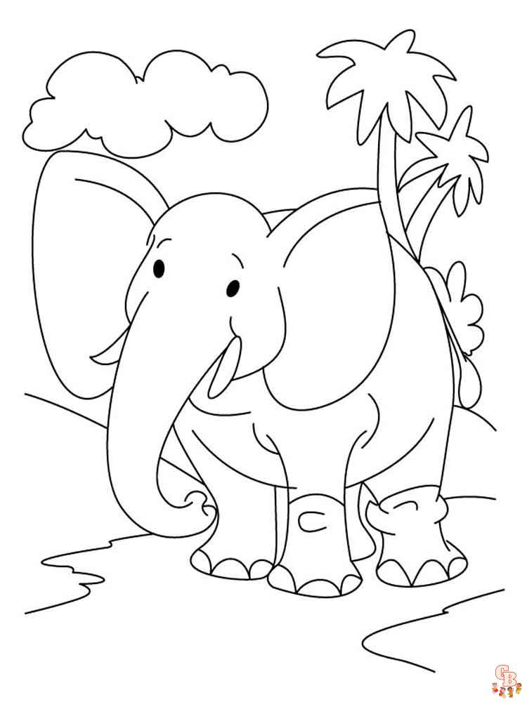 coloriage elephants