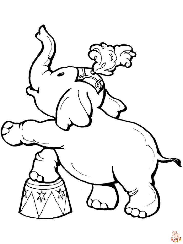 coloriage elephants