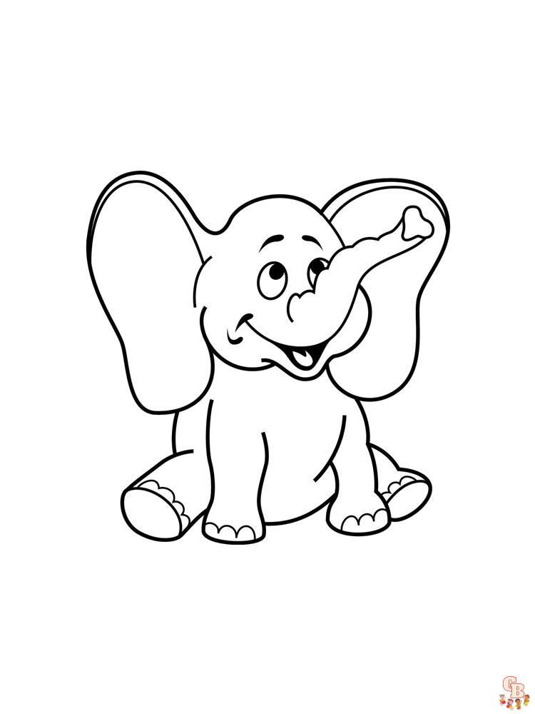 coloriage elephants