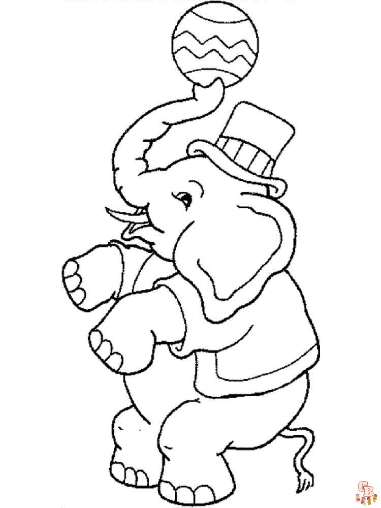 coloriage elephants