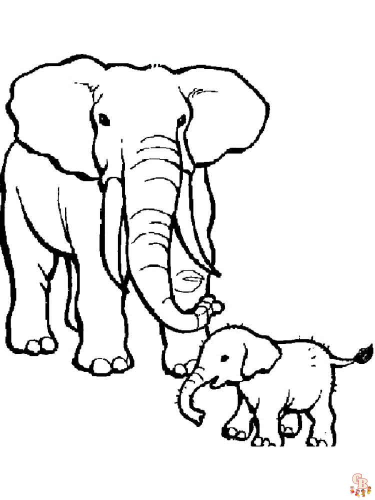 coloriage elephants