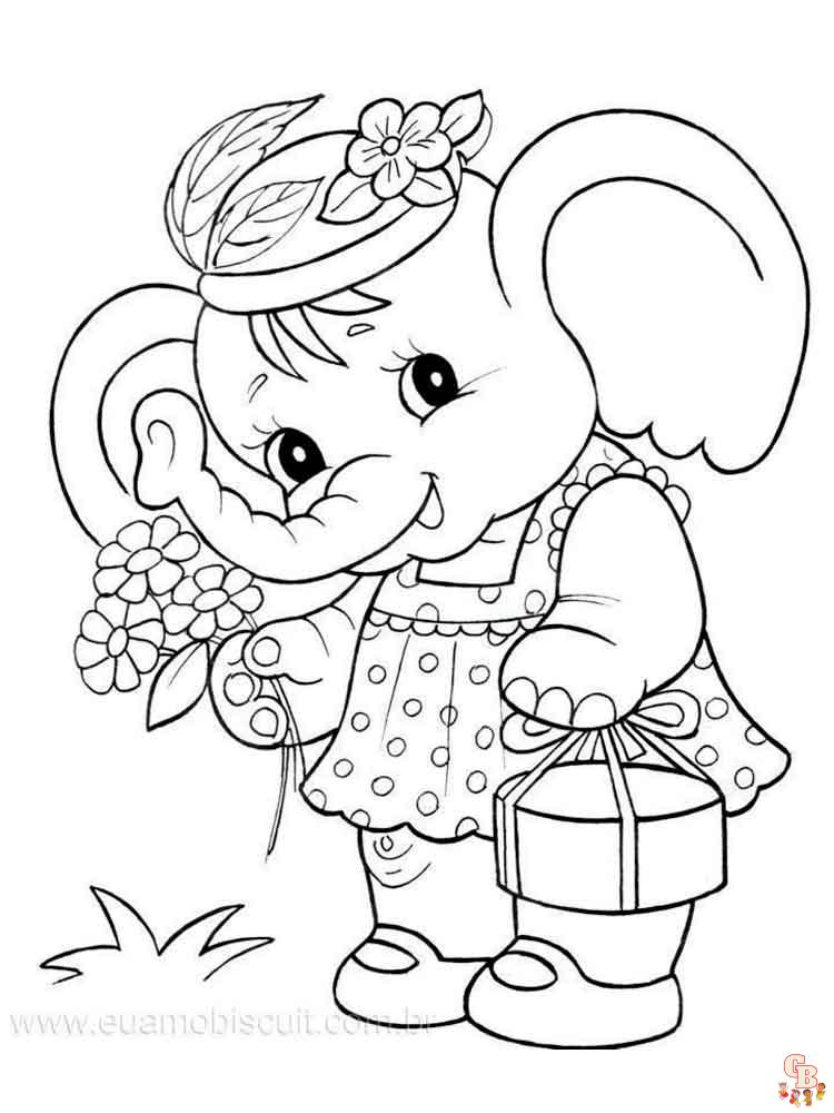 coloriage elephants