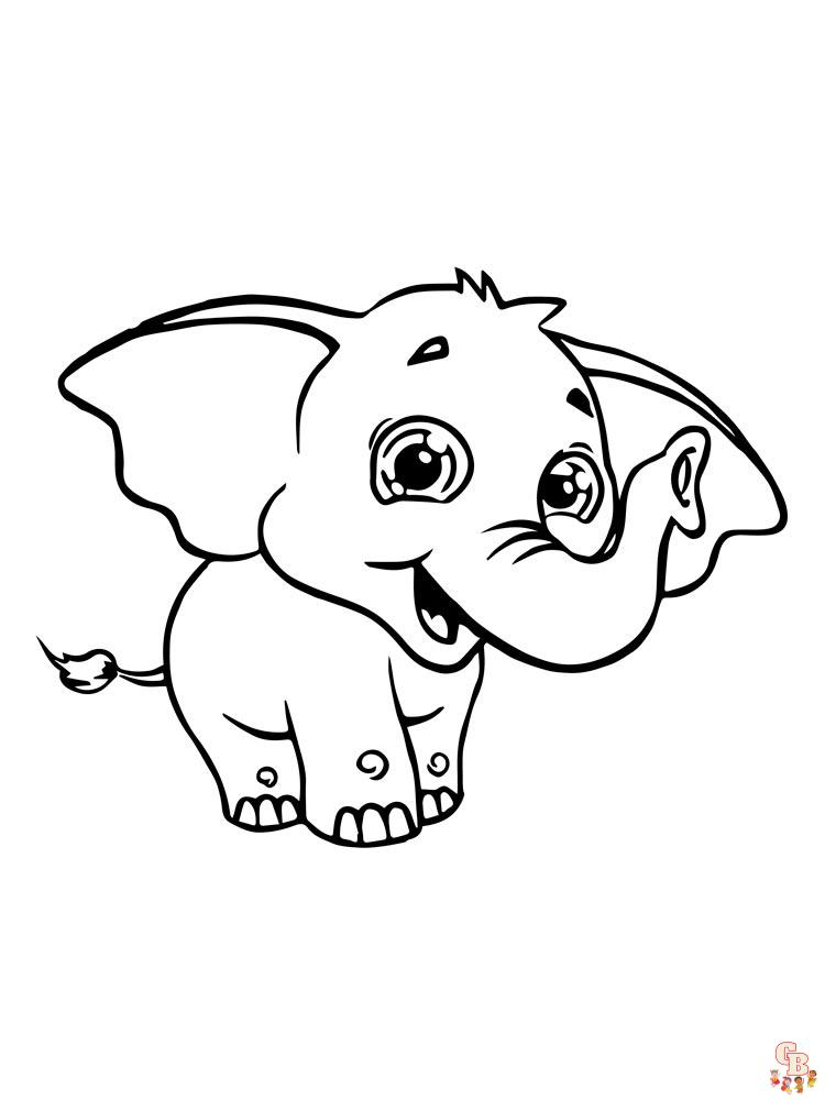 coloriage elephants