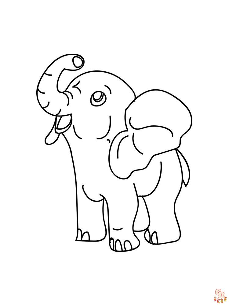 coloriage elephants