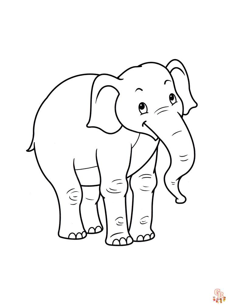 coloriage elephants