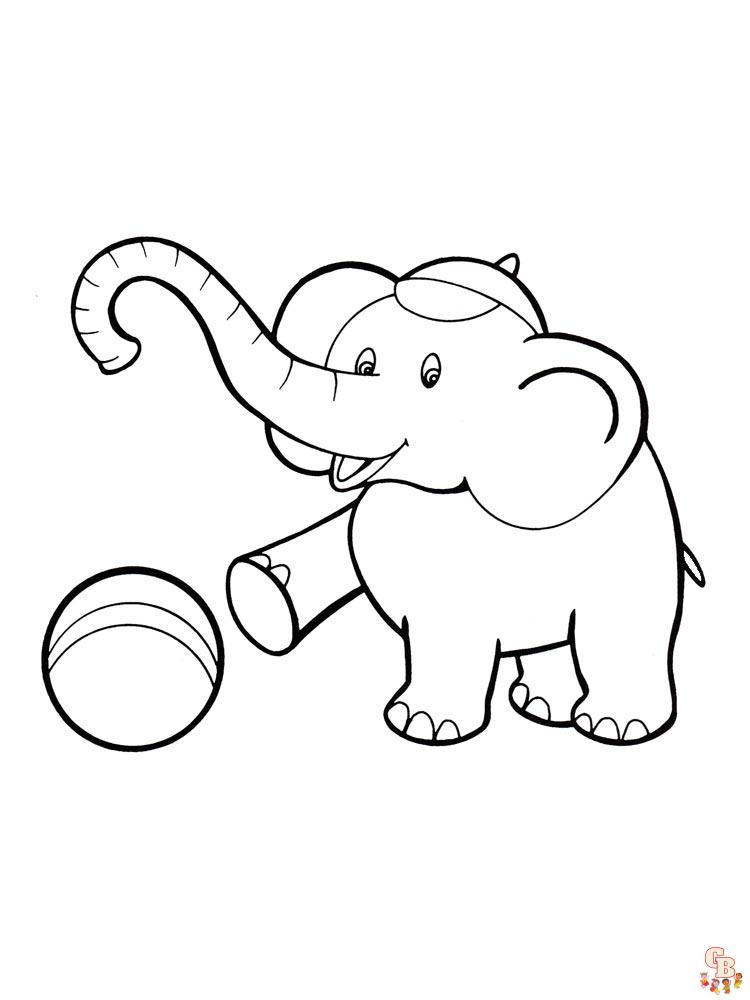 coloriage elephants