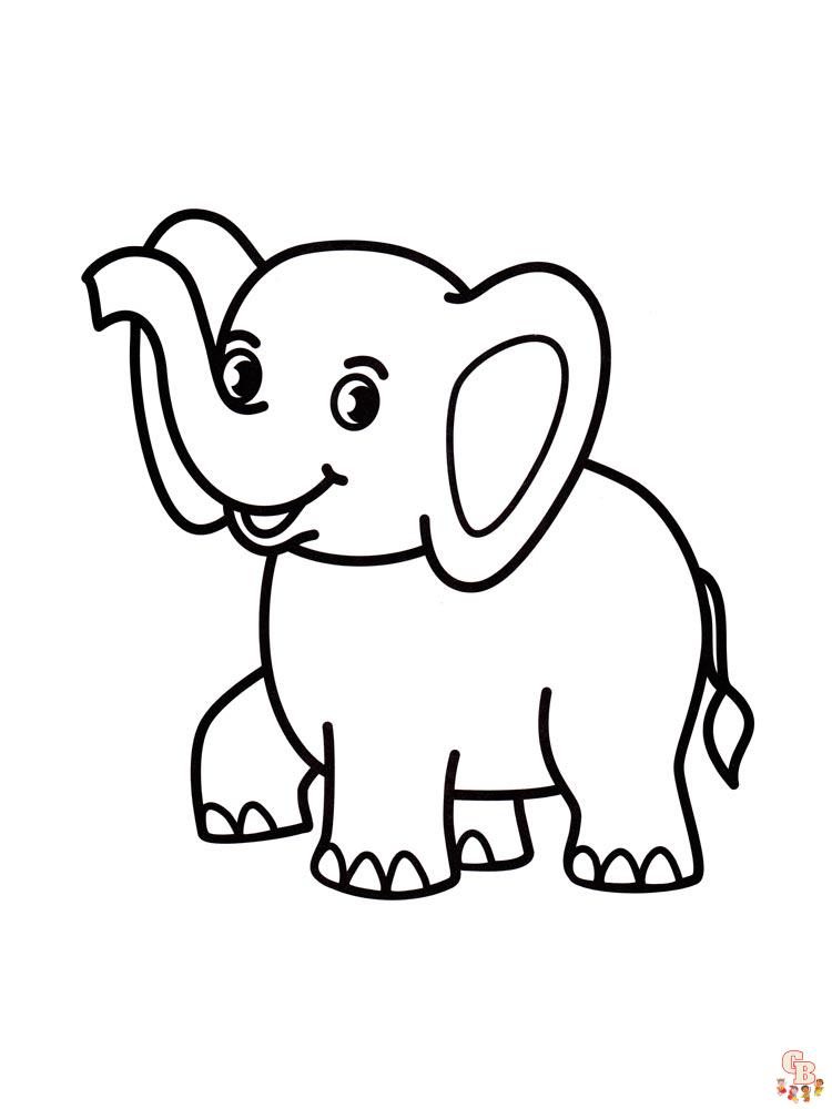 coloriage elephants