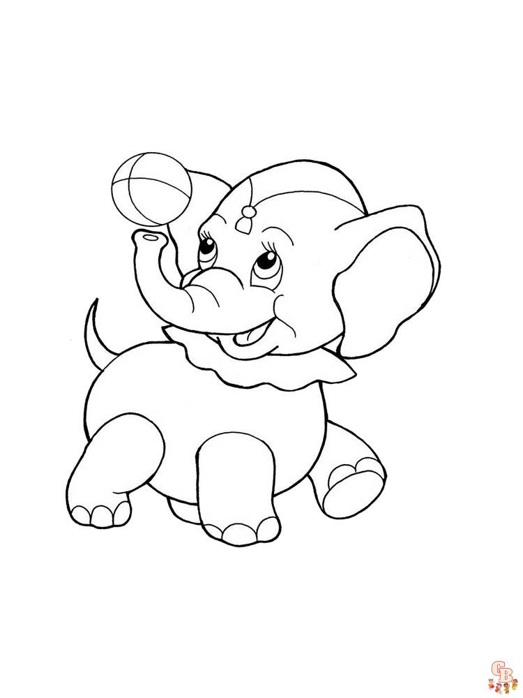 coloriage elephants