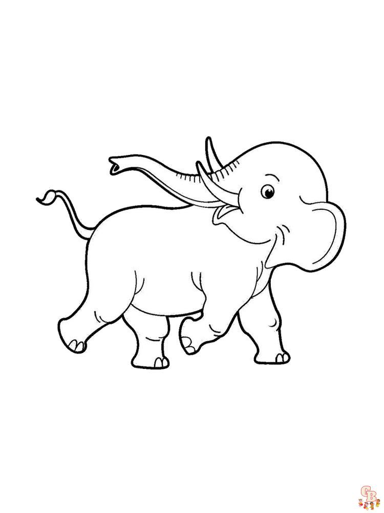 coloriage elephants