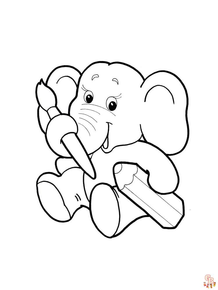 coloriage elephants