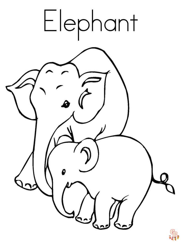 coloriage elephants