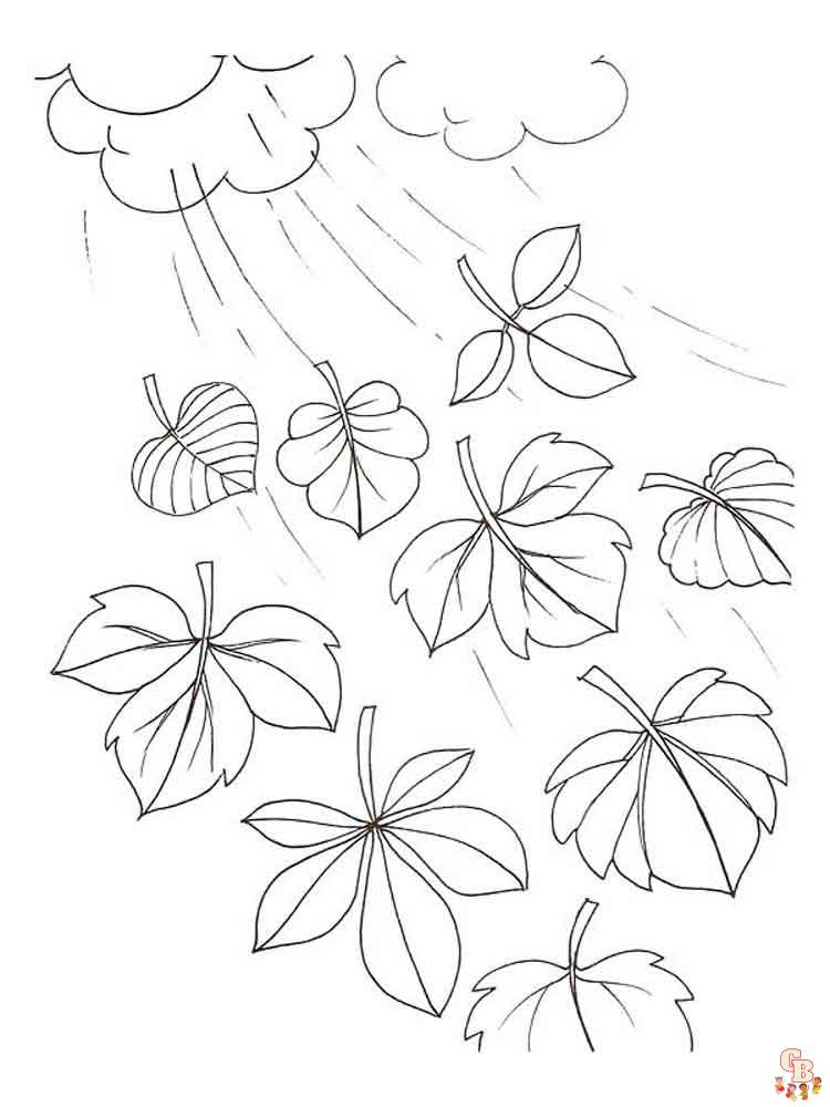 coloriage feuilles