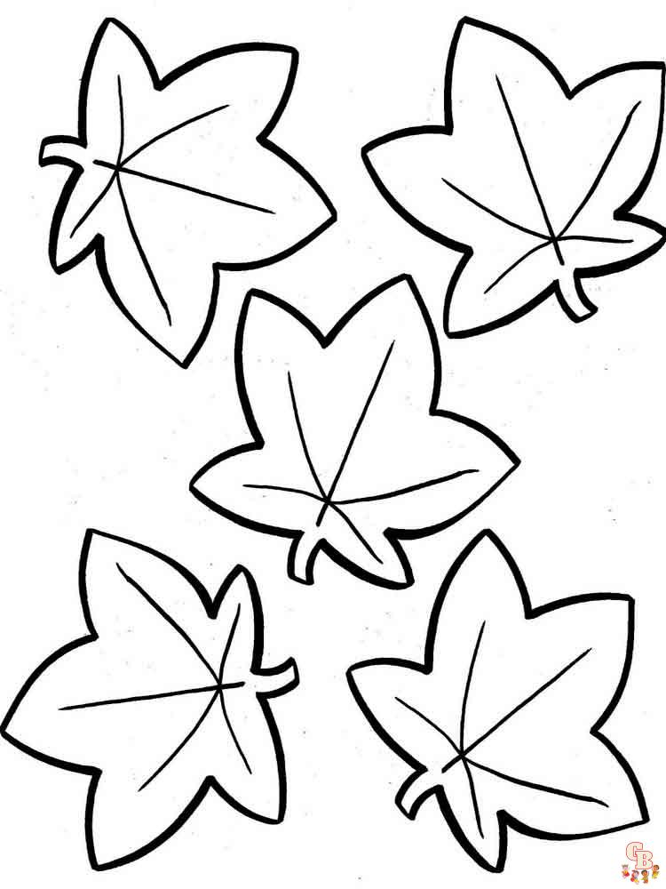 coloriage feuilles